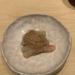 鮨 由う - 北海道産 牡丹海老と海老味噌ペースト