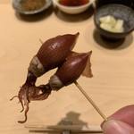 鮨 由う - 富山産 蛍烏賊スチームボイルの串焼き