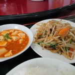 福城 - 麻婆豆腐ともやし炒め