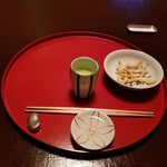 あさば - 空豆すり流しと白魚からあげ