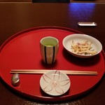 あさば - 空豆すり流しと白魚からあげ