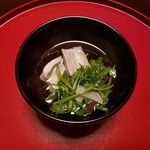 あさば - 田芋 わらび 山独活 太刀魚吸鍋