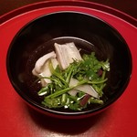 あさば - 田芋 わらび 山独活 太刀魚吸鍋