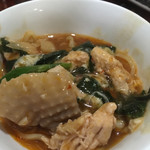 大衆中遊華食堂 八戒 - ホロホロ鳥のサンラータン　取り分け後