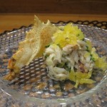 CULACCINO - 蟹田産毛蟹、行者ニンニク、八朔