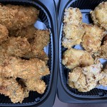 RF1 - カキフライ(左)と唐揚げ(右)