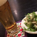 和き - 生ビール＆お通し(2018.1.13)