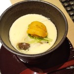 鮨 みや川 - ウニ入り茶碗蒸し！
