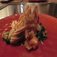 くずし鉄板 あばぐら 恵比寿店 - 車海老の鉄板焼き　海老味噌のソース