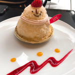きのとや - 【2019年02月】雪だるまケーキ、提供時。