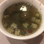 ECURIE - 野菜スープ(なす、玉ねぎ、九条ネギ、アオサ)