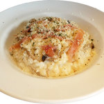 Prosciutto and mushroom cream risotto