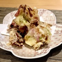 新割烹 丹色 - 春キャベツとベーコンのかき揚げ