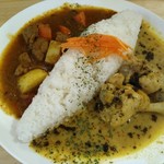 凜’s Cafe - チキンとカリビアンのダブルカレー単品1200円