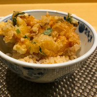 天ぷら初穂 - 締めのかき揚げ丼