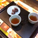 甘泉庵入船 練馬店 - お茶と蒸しきんつばを試食で