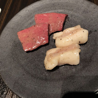 焼肉うしごろ 銀座並木通り店 - ハツとコプチャン（小腸）