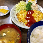 橘食堂 - オムレツ定食700円