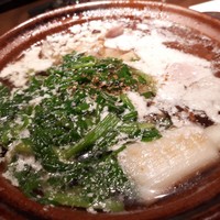ラ・ボンバンス - 岩手いわい地鶏の鶏白湯鍋　スープが美味しかった！