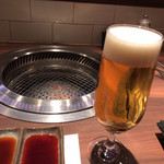 北新地 はらみ - ビールとともに