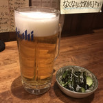 izakayatorikawagombee - 生ビールとお通し