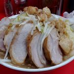 ラーメン二郎  - （2019.3.22）ラーメン、豚増し、ニンニクましまし、アブラましまし