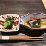 馳走 松宮 - 2019/03おでん御膳 ほたるいか，よもぎ豆腐，香の物