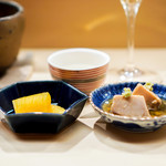 日本橋蛎殻町 すぎた - 数の子の味噌漬け あん肝