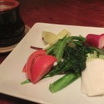 ジビエ料理 あまからくまから - 「農園野菜のバーニャカウダ」 ：奇麗なこだわり野菜達が体を奇麗にしてくれます♪