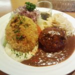 粒マスタードデミグラスソースハンバーグ