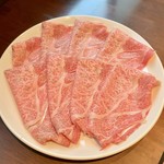 炭火焼肉くらた - 和牛上しゃぶしゃぶ定食(100g)(¥2,000) しゃぶしゃぶ肉