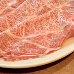 炭火焼肉くらた - 和牛上しゃぶしゃぶ定食(100g)(¥2,000) しゃぶしゃぶ肉