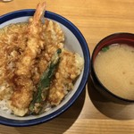 Tendontenya - 天丼 並盛 540円 海老・いか・きす・かぼちゃ・おくら