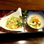 Jidoritokanzenkoshitsutsujihisa - 本日のおばんざい&燻製クリームチーズのポテトサラダ