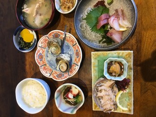 h Isoriyourihoshikura - アワビ定食