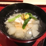 銀座 しのはら - 白子と蕪と車麩