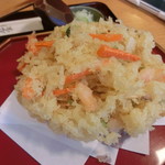 おそば高砂家 - かき揚げ
