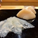 日本橋蛎殻町 すぎた - 2019.2.  帆立と皮剥