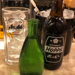 酒場 ふくろ - 白ホッピー＋焼酎瓶詰