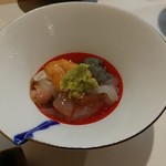 豊鮨 - 海老みそ＆子の和え物