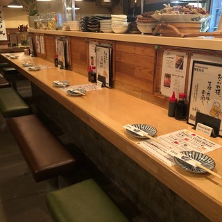 カウンター席も充実！お一人様大歓迎！