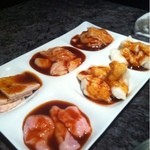 焼肉チャンピオン - ホルモン盛り合わせ ミノ・ギアラ・コリコリ(大動脈)・シビレ・マルチョウ・シマチョウ