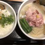 真鯛らーめん 麺魚 錦糸町パルコ店 - 定番の鯛ラーメン雑炊セット