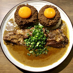 吉田カレー  - ミックス並・豚・キーマダブル