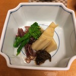 Sushi Tokusuke - ホタルイカ、筍、菜の花に蕗味噌