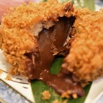 とん唐てん - 生チョココロッケ 季節のアイス添え(あまおう)