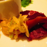 黄鶴 - ランチ　調理長おすすめコース　４５００円（税込）前菜四種盛り合わせのアップ【２０１９年３月】