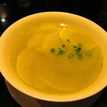 黄鶴 - ランチ　調理長おすすめコース　４５００円（税込）薄切り春筍のスープ【２０１９年３月】