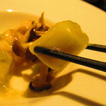 黄鶴 - ランチ　調理長おすすめコース　４５００円（税込）海老と春筍の塩味炒めのアップ【２０１９年３月】