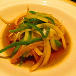 黄鶴 - ランチ　調理長おすすめコース　４５００円（税込）鰆の揚げ物　ピリ辛甘酢ソースのアップ【２０１９年３月】